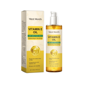 West&Month Vitamin E Body Oil, Deeply Nourishes Hair, Nails, Skin, Body Care And Massage