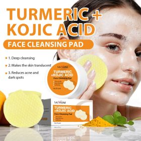 Turmeric acid cleaning cotton pads - yellow