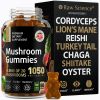 Mushrooms Complex Gummies with Lions Mane Nootropic Brain Supplements for Memory and Focus
