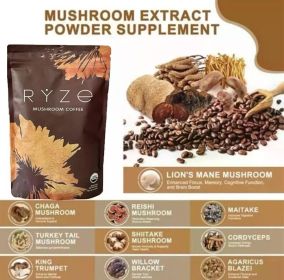 Mushroom Usda Organic Coffee 30 servings 6 Adaptogenic Mushrooms Free Ship - one