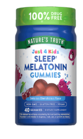 Nature's Truth Kids Melatonin 1 mg, Vegan Gummies, Natural Cherrylicious Flavor - Nature's Truth Kids Melatonin