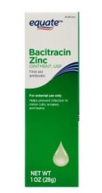 Equate Bacitracin Zinc USP Ointment, First Aid Antibiotic, 1 oz