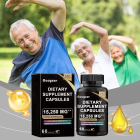 8 in 1 High Potency Dietary Supplement Capsules 15250MG,  for Men Women Seniors, 60 Count