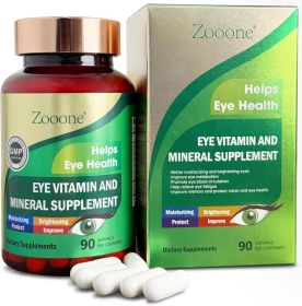 zooone Lutein and Zeaxanthin Eye Vitamins, for Adults & Seniors, 90 Capsule