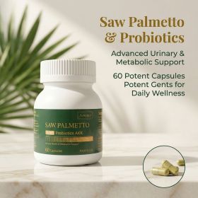 Saw Palmetto Extract with AKK Probiotics Supplement for Urinary Health Metabolism Support - 60 Count