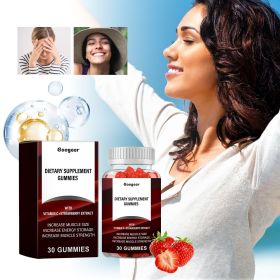 Vitamin C & Strawberry Fruit Extract Gummies for Energy & Body Fitness Support - 30 Count Per Bottle