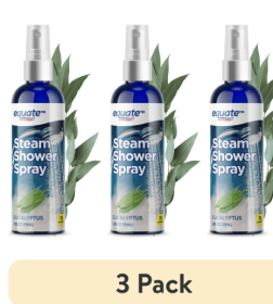(3 pack) Equate Steam Shower Vapor Liquid Spray for Sinus Decongestant, Eucalyptus, 2 fl oz