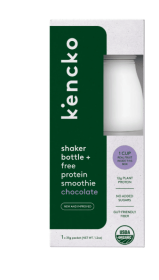 Kencko Organic Instant Fruit & Veggie Protein Smoothies Starter Pack, Bottle + 1 Free Protein Powders Smoothie