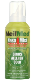 NeilMed NasaMist Hypertonic Saline Spray, Extra Strength for Allergy, Sinus, and Cold Relief, 4.5 oz