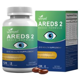 WINYEL AREDS 2 Eye Vitamin and Mineral Supplement, containing lutein, vitamin C, zeaxanthin, zinc, and vitamin E, 120 softgels. - 1 PCS