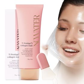Collagen Mask Improving Hydration, Firming - Hydrolyzed Collagen Peptides Glass Skin Korean Skincare for Face 2.5 fl.oz - Nowater
