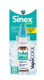 Vicks Sinex Severe VapoCool Nasal Spray, Nasal Decongestant for Sinus Relief, 0.5 Fl oz