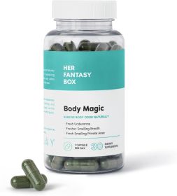 Her Fantasy Box | Body Magic | Chlorophyll Capsules – Vegan Detox & Digestion Support,  Skin Health, Energy Booster – 30 Capsules (200 mg)