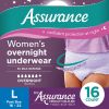 (4 pack) Women's Overnight Incontinence & Postpartum Underwear, L , (16 Count) - 4 Pack