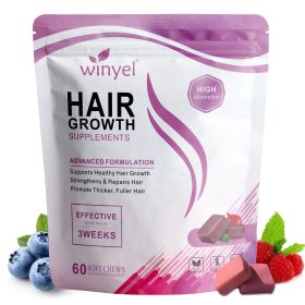 WINYEL Hair Growth Soft Chewables, for men and women, biotin, 60 soft chewables. - 1 PCS
