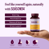 SEASON34 Menopause Mood & Memory Support for Women 40+ | Bacopa, L-Theanine, GABA & Ashwagandha | 60 Capsules