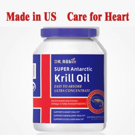 Dr. Robin's Super Antarctic Krill Oil 60 Capsules with Omega 3 EPA DHA Phospholipids Astaxanthin Supports Heart & Overall Health Supplement - DRKOS-1