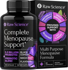 Black Cohosh for Menopause Hot Flashes Night Sweats & Hormone Balance |Complete Menopause Support 60 Capsules