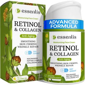 Retinol Cream for Face Anti Aging Moisturizer with Collagen & Hyaluronic Acid Day & Night Cream for Women and Men - Essenlis
