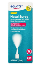 Equate Severe Oxymetazoline HCI Nasal Spray Mist, Relief for Sinus & Nasal Congestion, 0.50 fl oz