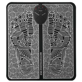 EMS Foot Massage Pad Electric Stimulator Massager Unit Leg Reshaping Muscle Pain Relax Foldable Massage Mat  - Battery Powered