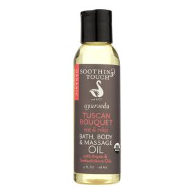 Soothing Touch Bath Body And Massage Oil - Ayurveda - Tuscan Bouqet - Rest And Relax - 4 Oz - Default