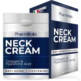 Neck Firming and Tightening Cream with Collagen & Hyaluronic Acid Anti aging Neck Cream 4 Fl Oz - Pharmlitalia