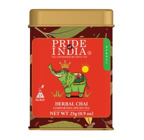 Pride Of India Herbal Chai (Comforting Spiced Tea), 15 Tea Bags - Plant Extract