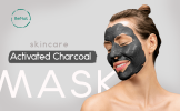 BeNat Natural Activated Charcoal Mask for Deep Cleansing & Skin Clarifying Exfoliating Facial Treatment