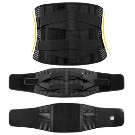 Back Support Brace Breathable Mesh Lumbar Support Belt Adjustable Lower Back Brace with Stays and Springs for Pain Relief for Men Women - M