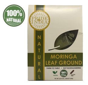 Pride Of India -Pure & Raw Sun-dried Moringa Leaf Ground- Energy Boost, Immunity Support, Fat burn, Multivitamin