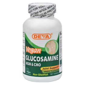 Deva Vegan Vitamins - Glucosamine Msm And Cmo - 90 Tablets - Default
