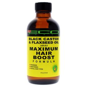 Eco Style Maximum Hair Growth Oil - Black Castor And Flaxseed by Ecoco for Unisex - 4 oz Oil - Unisex - 4