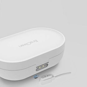 Ultrasonic Contact Lens Cleaner Machine with Magnetic USB Charger - White