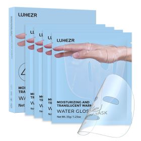 5 SHEETS/BOX Deep Collagen Anti Wrinkle Lifting Mask Pink to Transparent Facial Masks for Women - Blue