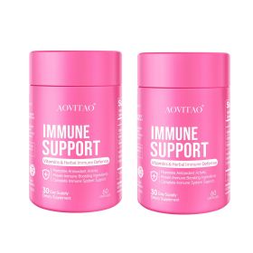 Natural Herbal Cognitive and Immune Support Supplement and Mushroom with Lion's Mane, Reishi Supplement - 60Count* 2 pack