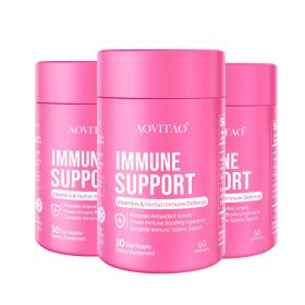 Natural Herbal Cognitive and Immune Support Supplement and Mushroom with Lion's Mane, Reishi Supplement - 60Count* 3Pack