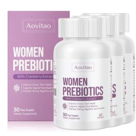 Pre and Probiotics for Women Hormone Balance Female Gut Health Mood Supplement UT Health with Cranberry Extract * 3Packs