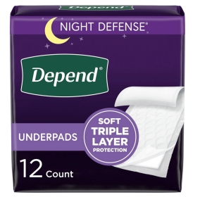 Depend Underpads, Disposable Incontinence Bed Pads for Adults