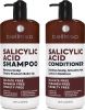 Salicylic Acid Shampoo and Conditioner Set Scalp Exfoliator for Flakes Anti Dandruff and Itch Relief for Women and Men - Bellisso