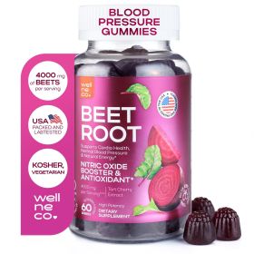 Beet Chews for High Blood Pressure Beet Root Gummies Support Cardio Health and Energy Vegan for Women and Men