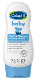 Cetaphil Baby Moisturizing Aloevera Body Wash and Shampoo, Organic Calendula, 7.8 fl oz