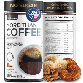 Mushroom Coffee 9 Adaptogen Mix Lion's Mane Chaga Turkey Tail Reishi Shiitake Instant for Gut Health Immunity Energy Brain Boost