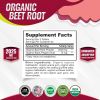 Organic Beet Root Powder 90 Tablets - 2040mg Natural Nitric Oxide to Support, Energy, Black Pepper Better Absorption, unisex