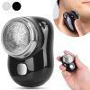 Electric Razor for Men Mini Shaver Portable Pocket Size Shaver USB Rechargeable Dry Usage for Home Travel Office - Black
