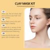 4 In 1 Clay Mask Set with Free Mask Brush - Deep Cleansing Mud Mask Set