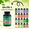 Soursop supplement containing 20 herbal extracts- Vegan, 60 capsules. - 1 PCS
