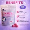 Creatine monohydrate gummies, 5 grams per serving, sugar-free creatine gummies, 36 gummies. - 1 PCS