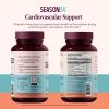SEASON34 Menopause Heart Support for Women 40+ | Palpitations, Heart Racing &Fatigue Support | CoQ10, Aged Black Garlic & Resveratrol