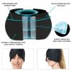 Migraine Relief Hat Gel Hot Cold Therapy Ice cap 360° Head Massager Relax Pain Pack Eye Masks with Free Gift - black